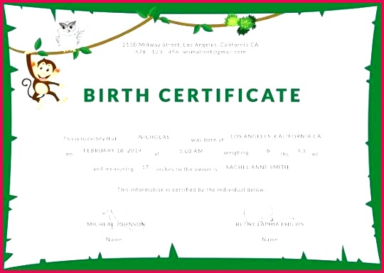 animal birth certificate template sample pet certificates blank simple voucher pdf free medical word
