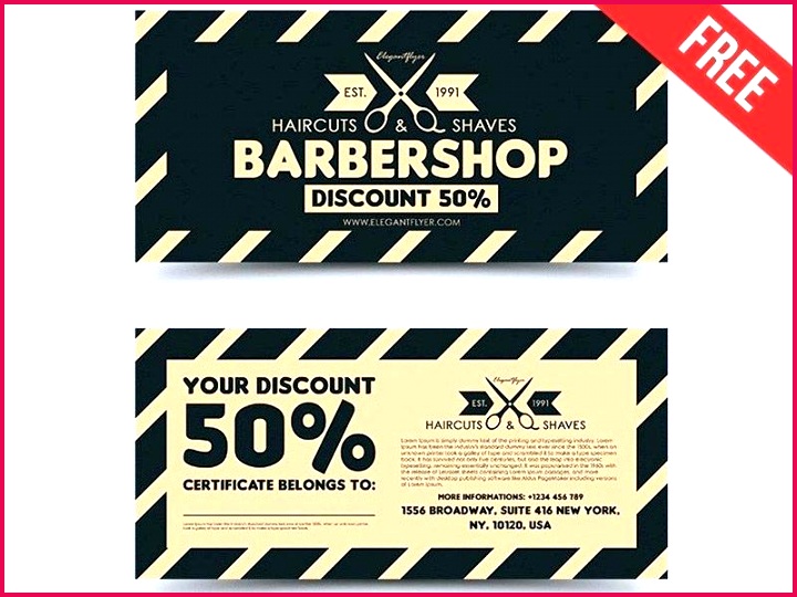 barbershop free t certificate template psd modern