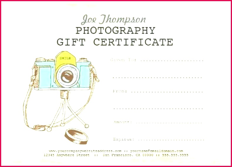 silent auction t certificate template photographer photography t invitation free ce