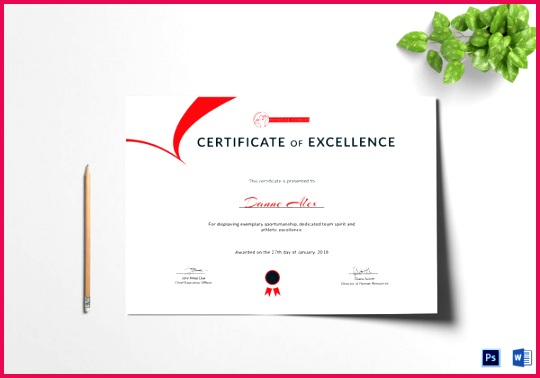 Attractive Physical Fitness Excellence Certificate