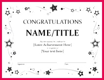 9 Congratulation Certificate Templates