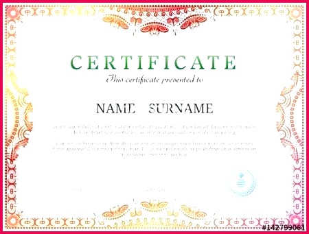red printable certificate appreciation template nature theme green leaf emblem vector border doc blank of free army ppt