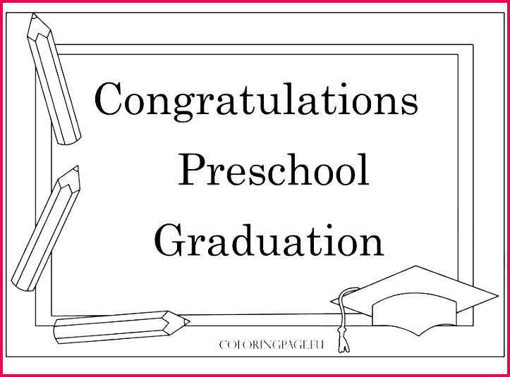kindergarten graduation coloring page cute preschool certificate template promotion pre k certificates printable colorin