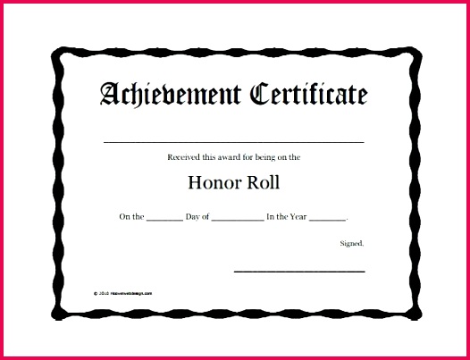 certificate of honor honor certificate template honor roll certificate images