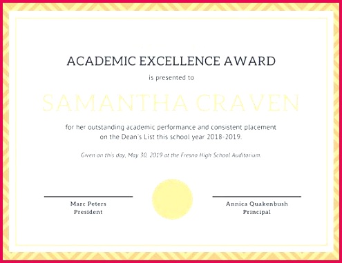 outstanding achievement award template academic certificate customize printable