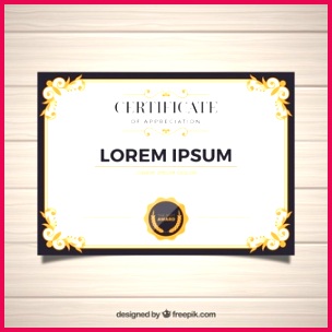 certificate template with ornamental border 23
