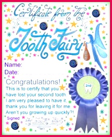 free tooth fairy certificate award for losing your second tooth e 246x300