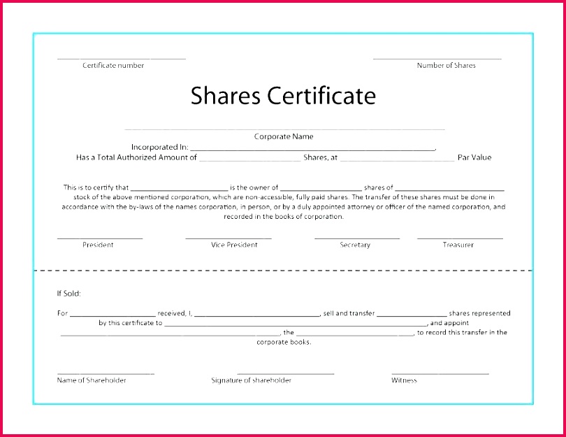 sample share certificate template free stock templates word lab format in under panies act for specialization c border templ