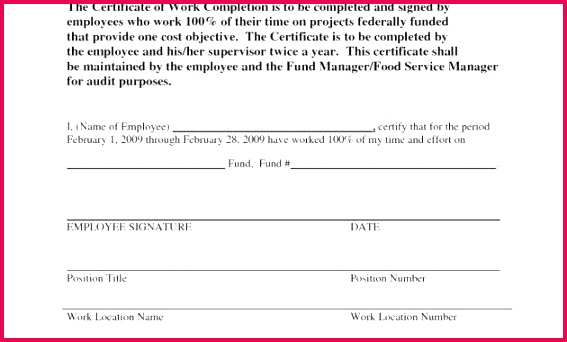 work pletion certificate format doc new stunning job form template 2