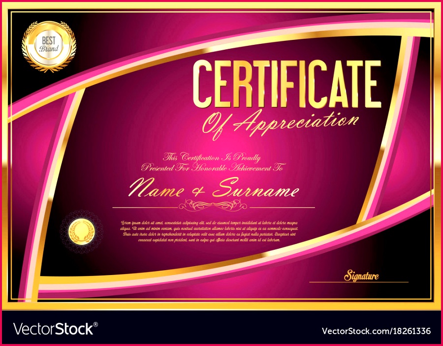 Blank Certificate Templates Simple Certificate Vector Lovely Resume Template Award Template 0d