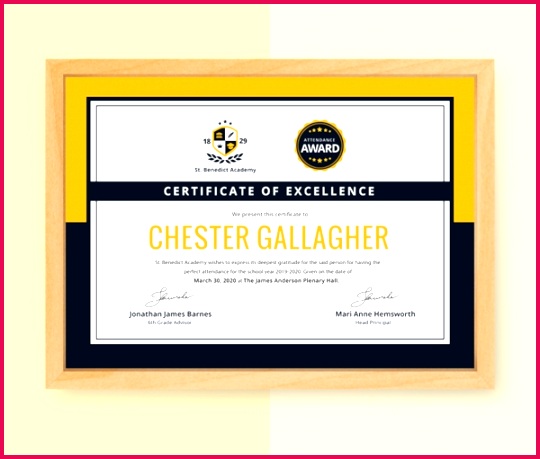 School Attendance Certificate Template