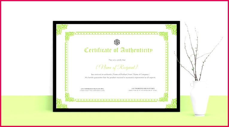 certificate of authenticity template