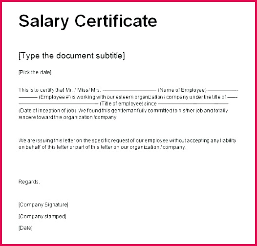 certificate of employment letter – sbaportal 526504 best certificate employment template with pensation of letter request for bank loan