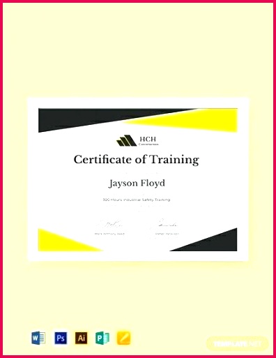 free safety training certificate template