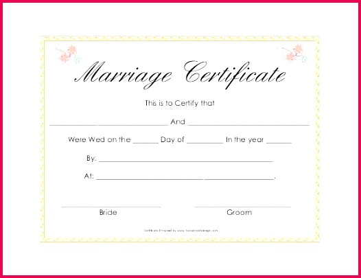 simple clear wedding certificate template for marriage uk sample