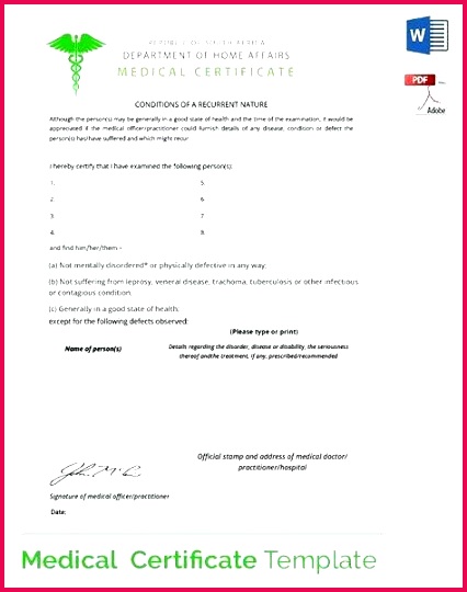sample medical certificate documents word fake doctors note template letter birth free here is preview