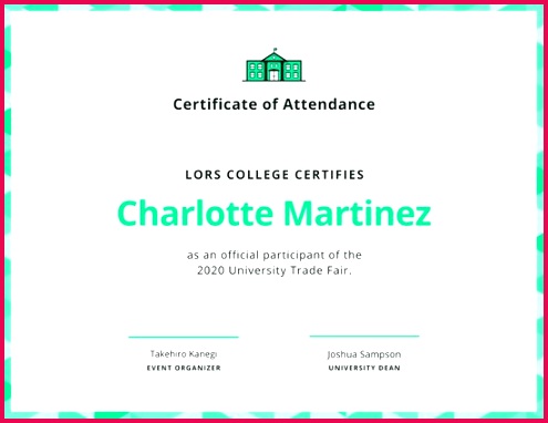 Customize 23 Attendance Certificate templates online Canva 382495 canva geometric triangle border attendance certificate MADFjiujh 8