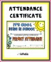 4 School Certificate Templates attendance