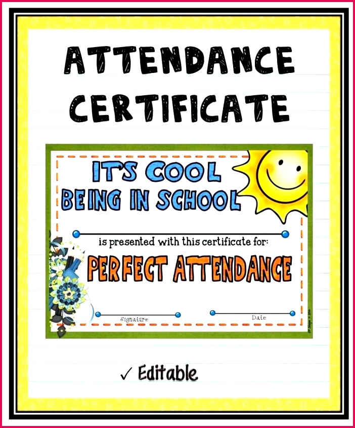 Attendance Certificate Template Free And Perfect 1 The Best Award 702845 best attendance certificate template new templates printable perfect of award