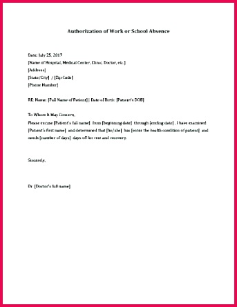 sample doctors note for work or school example excuse templates template doctor fo