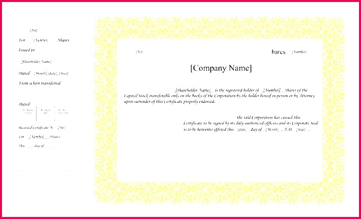 editable share certificate template pany format in word limited free stock