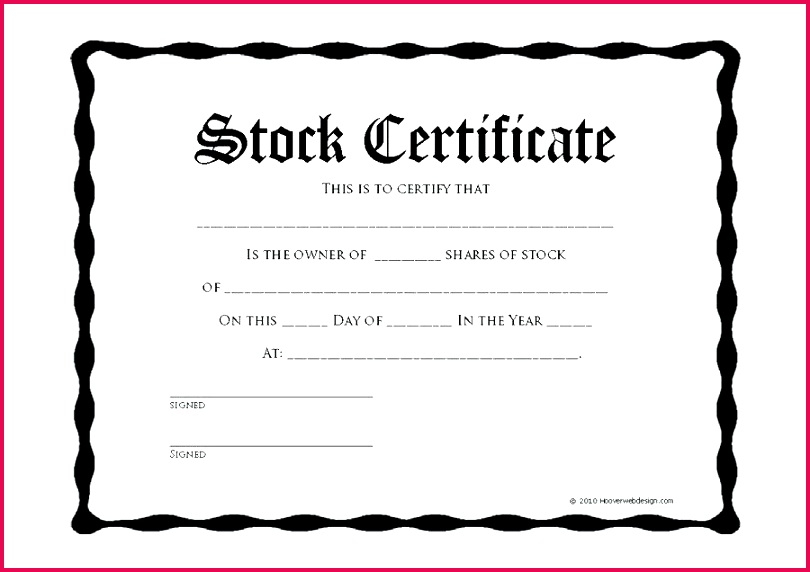 share certificate template free stock australian pany