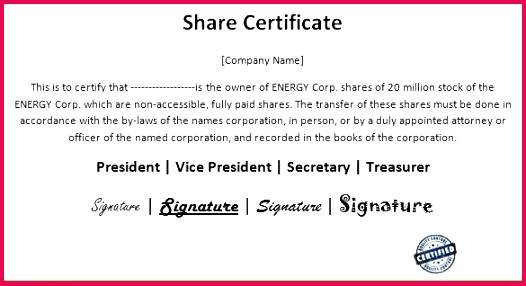 share stock certificate templates vector free shareholders template california