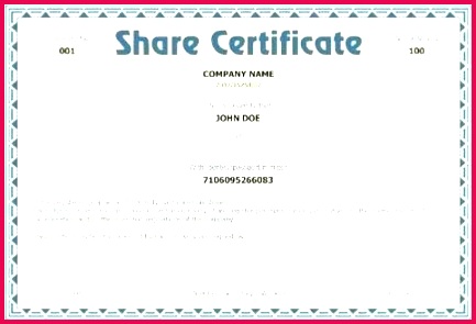 pany stock certificate template free stock certificate
