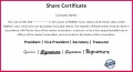 3 Share Certificate Template Word south Africa