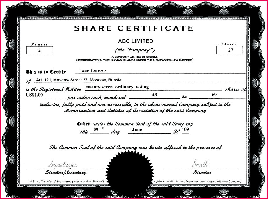 share certificate template corporation stock templates excel formats word south africa