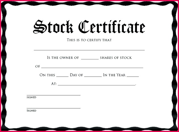 printable stock certificate template share canada definition biology
