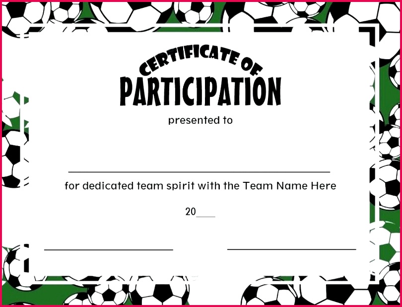 soccer participation certificate template soccer certificate printable soccer certificate printable soccer certificate soccer award certificate template