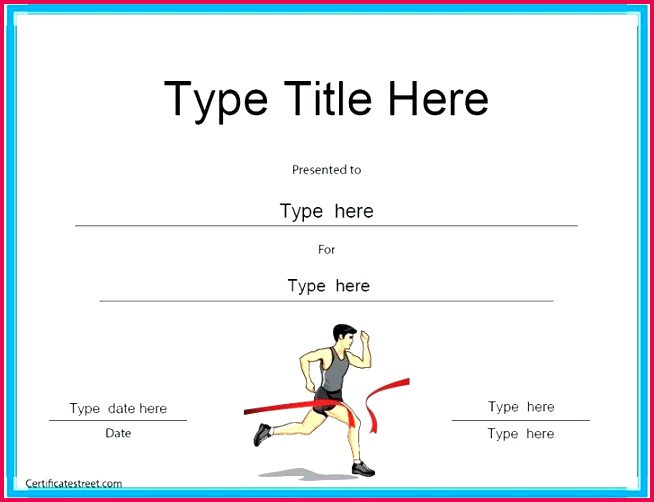 sports certificates running award certificate template christmas free