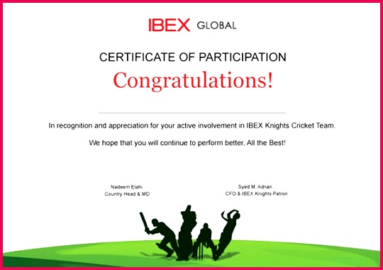 Sports Participation Certificate1