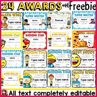EDITABLE AWARDS CERTIFICATES OF APPRECIATION