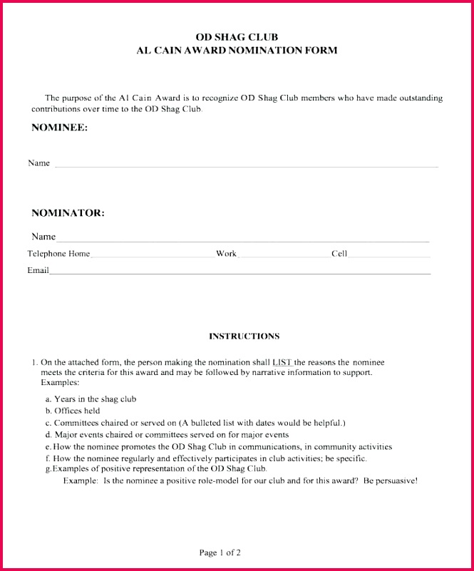 nomination form template for employee of the month forms lovely award recognition lifetime templates powerpoint gratis