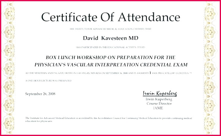 blank certificate attendance template image collections of our sample perfect templates printable