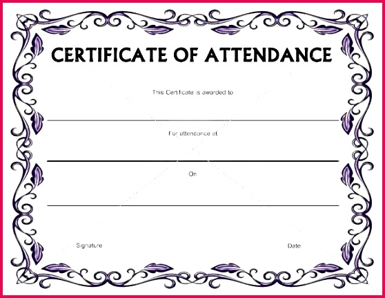printable certificate of attendance template free perfect templates conference certi