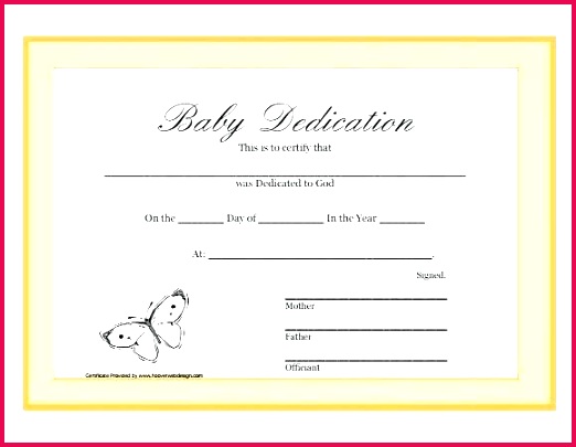 baby dedication certificate template baptism definition c