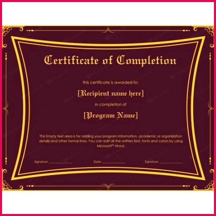 editable award certificate template best of 50 template for certificate pletion of editable award certificate template