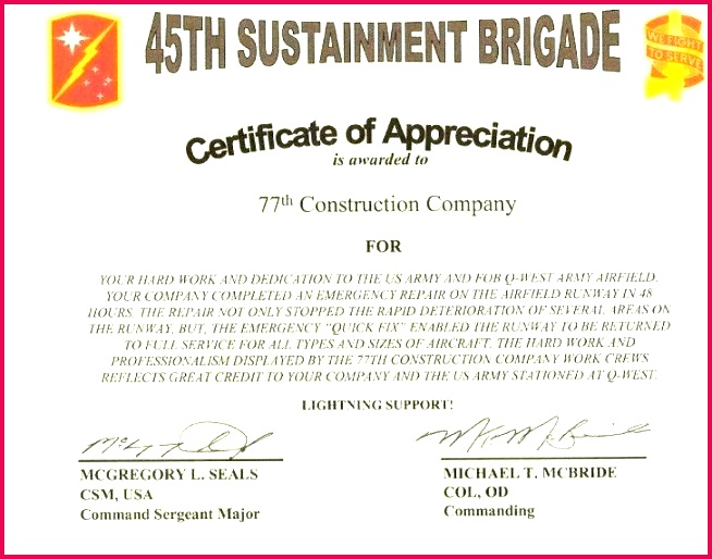 sample certificate of appreciation luxury volunteer template beautiful air force inspirational a recognition