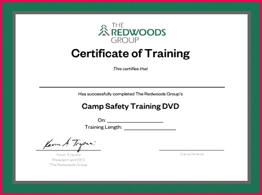 training certificates format under fontanacountryinn