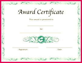 award certificate template