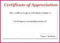 6 Templates for Teacher Appreciation Certificate
