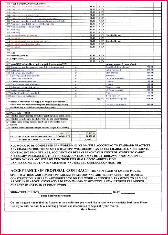 Contractor Certificate pletion Templates Elegant General Contractor Ecklist Template Samples Kitchen Remodel Proposal