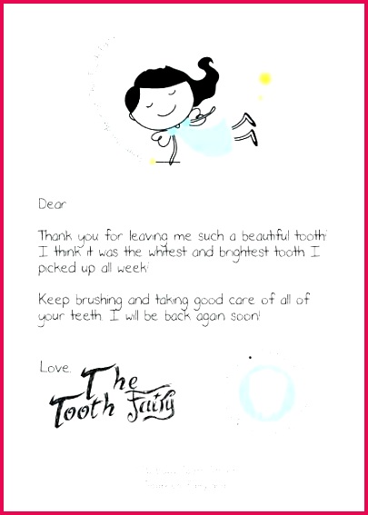 picture of the tooth fairy template printable letter certificate