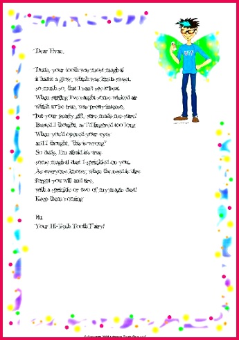 tooth fairy letter template free printable letters for boys uk