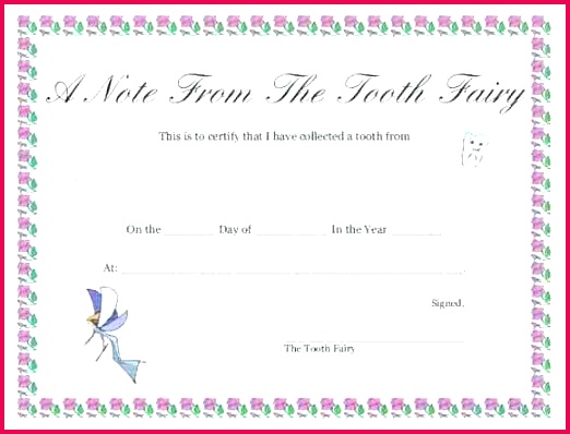 tooth fairy letter template receipt editable free uk