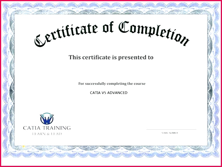 training certificate