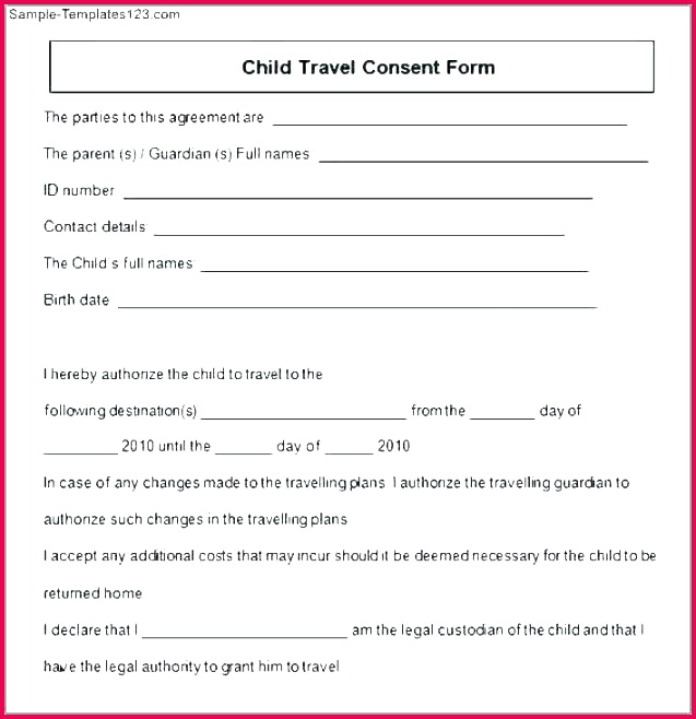 superb letter of permission to travel portrait templates design consent form template child uk